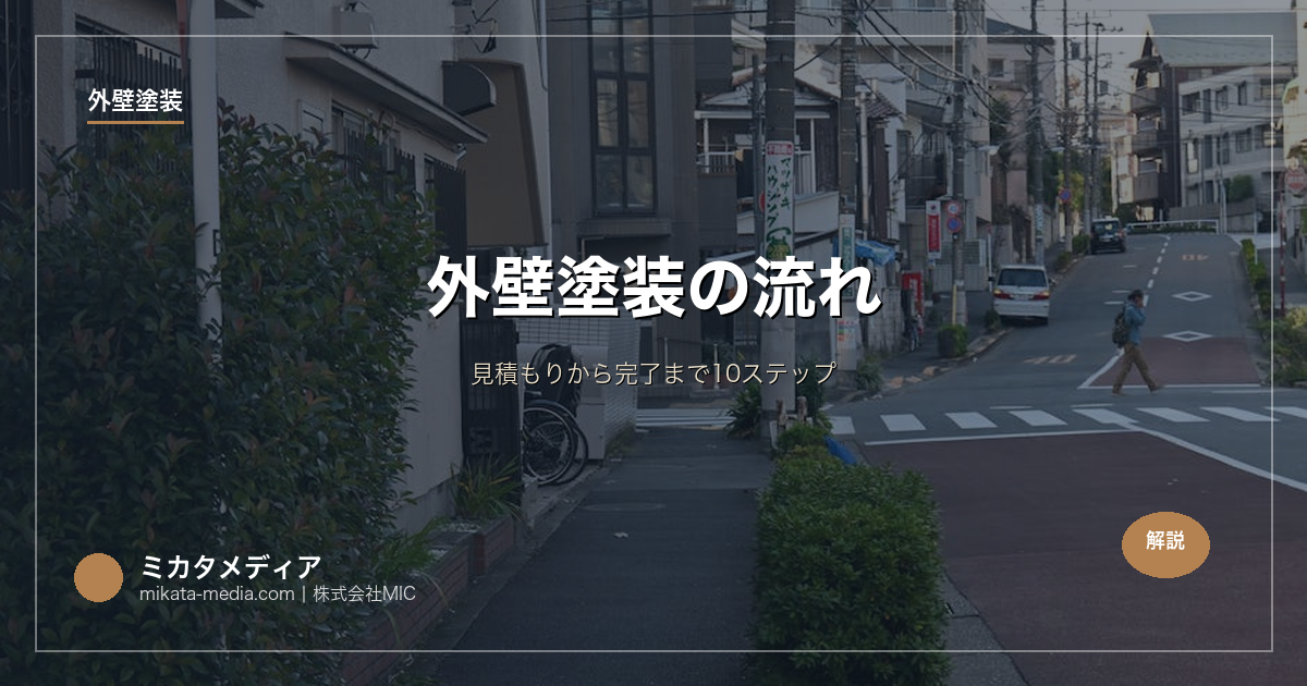 外壁塗装の流れ｜見積もりから完了まで10ステップ